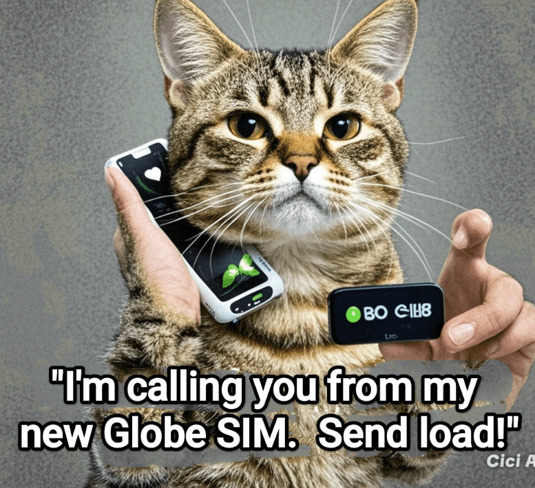 “I’m calling you from my new Globe SIM. Send&nbsp;load!”