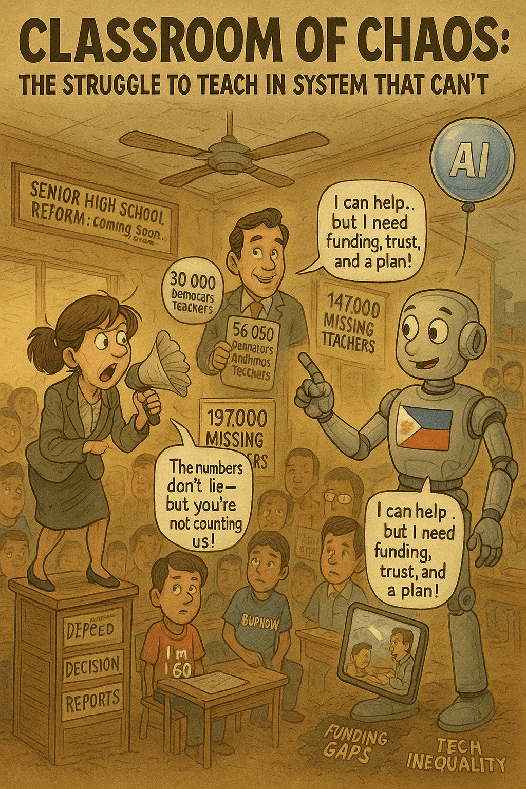 Philippines’ Education Crisis: Teachers Vanish, Classrooms Overflow, and AI’s Risky&nbsp;Rescue