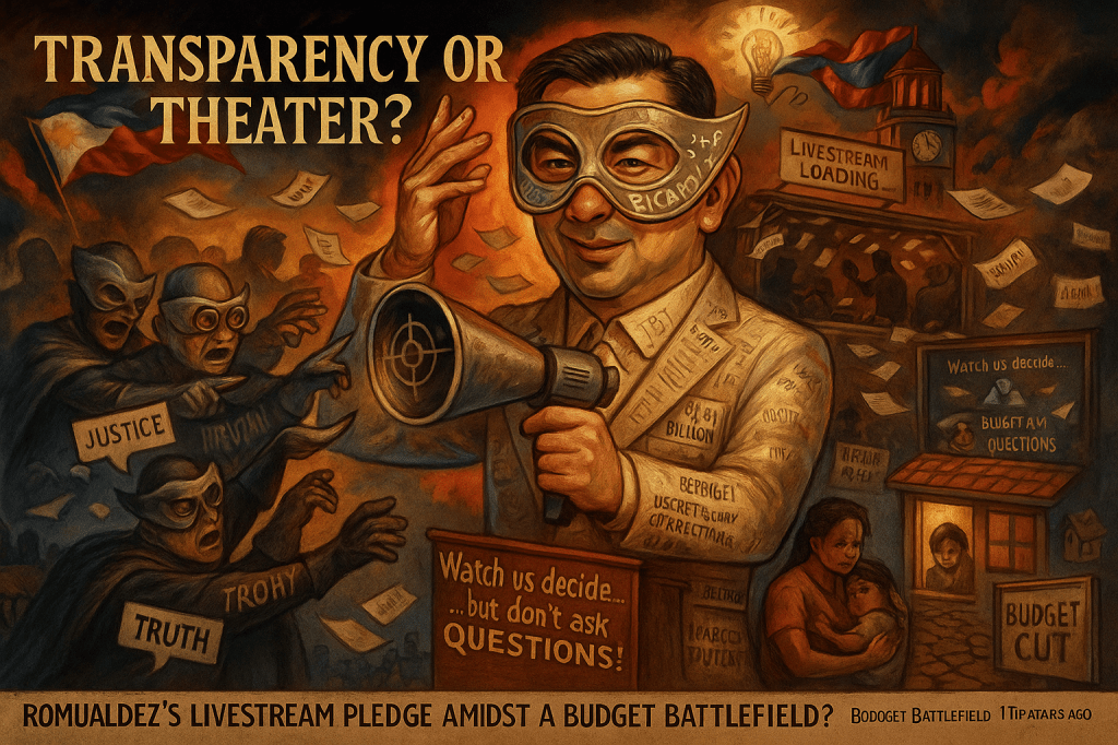 Masquerade of Motives? Romualdez’s Transparency Pledge in a Budget Storm