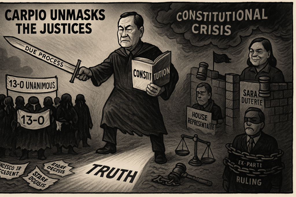 Carpio Unmasks the Justices: The Supreme Court’s Duterte Ruling as Constitutional&nbsp;Treason