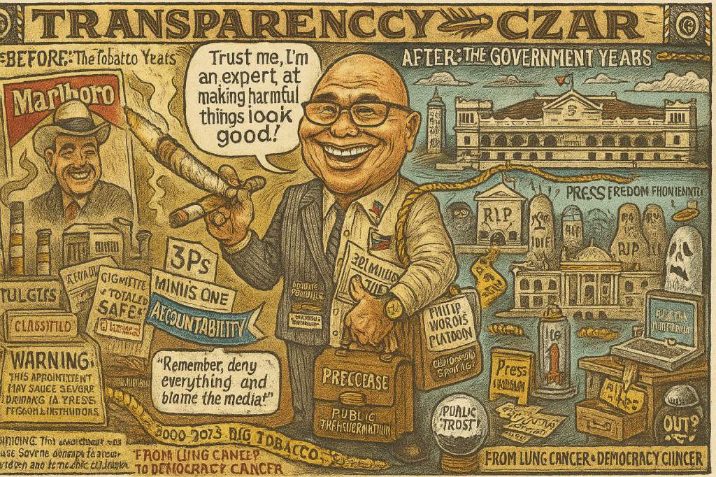 Programs, Policies, Minus Integrity: How a Tobacco Spin Doctor Became Marcos’ ‘Transparency’&nbsp;Czar