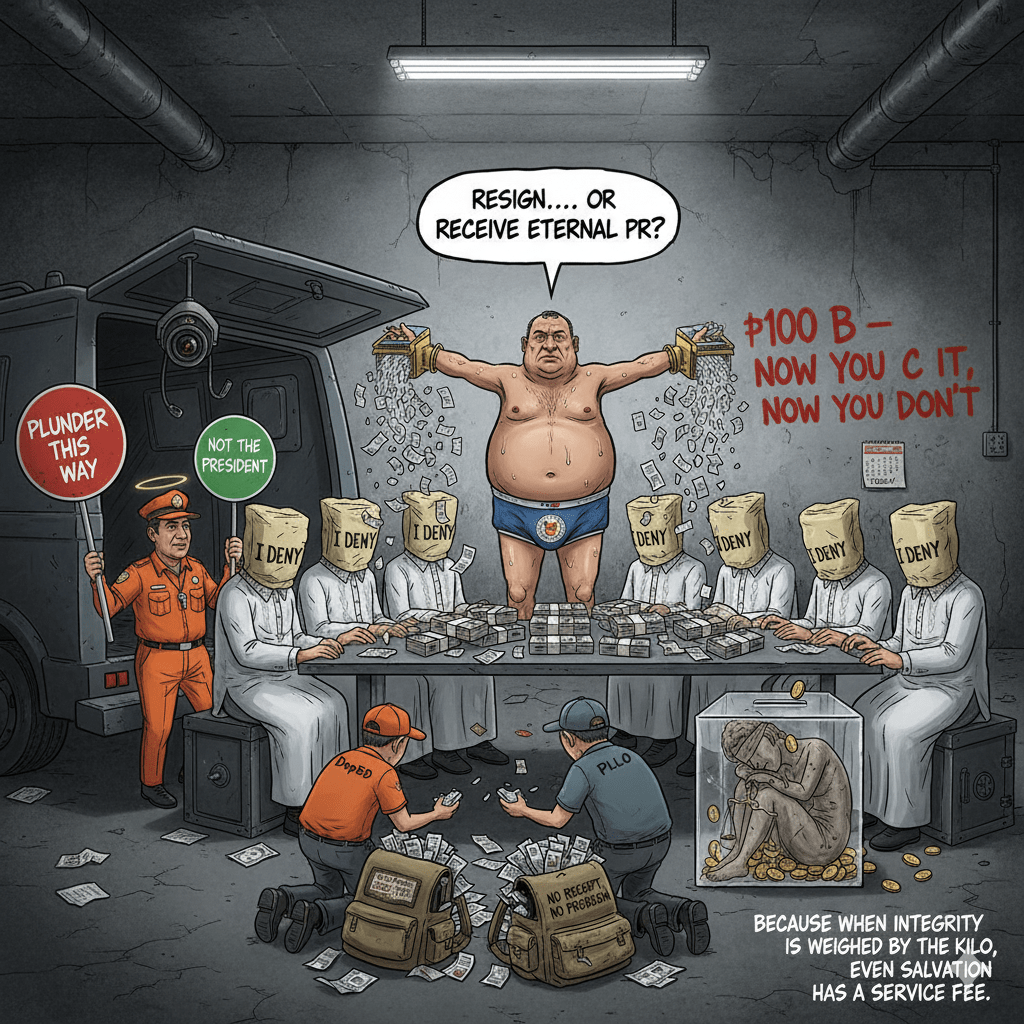 Bersamin’s Basement Blitz, Olaivar’s Filthy Fingers, Lacson’s Slick Spin: The P100-Billion Epic of Pilfered Piles and Phony&nbsp;Farewells