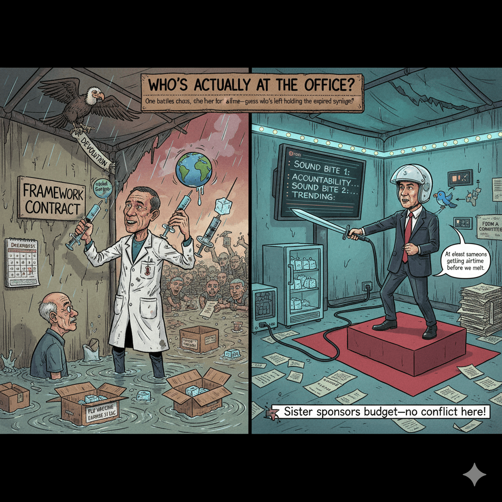 Herbosa Battles Global Chaos While Cayetano Battles for 2028 Airtime: Guess Who’s Actually at the&nbsp;Office