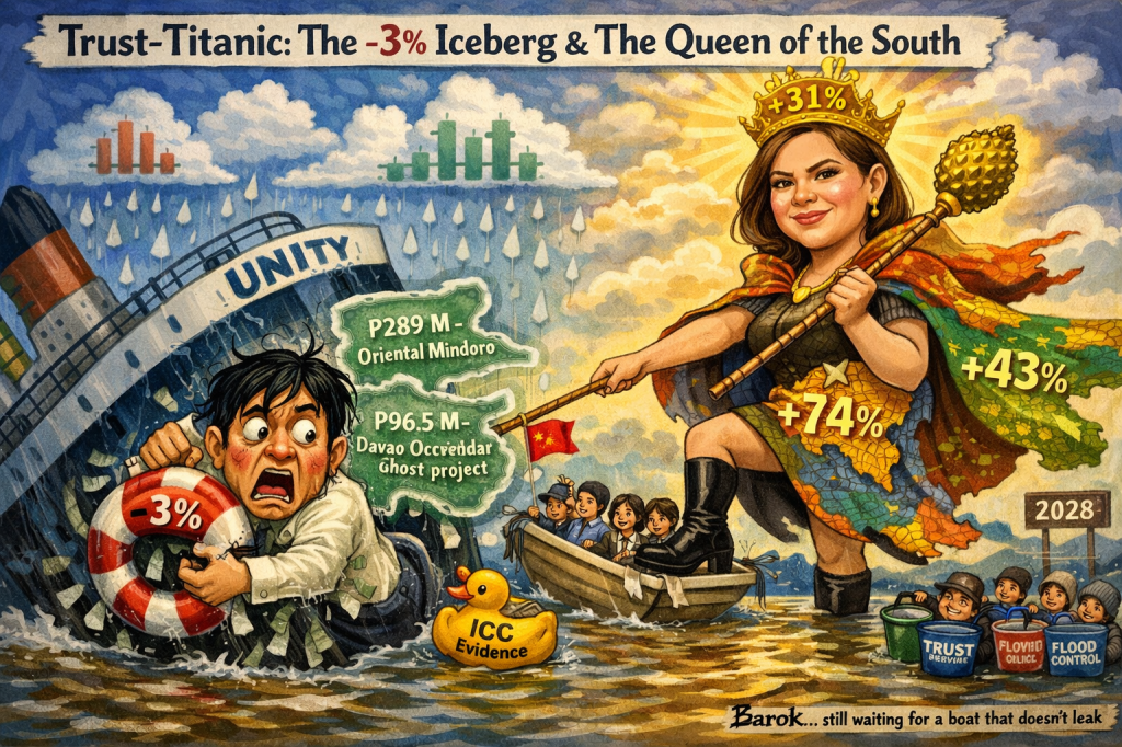 Trust Ratings Bloodbath: Marcos Hits Rock Bottom, Duterte Declares Herself Queen of the&nbsp;South