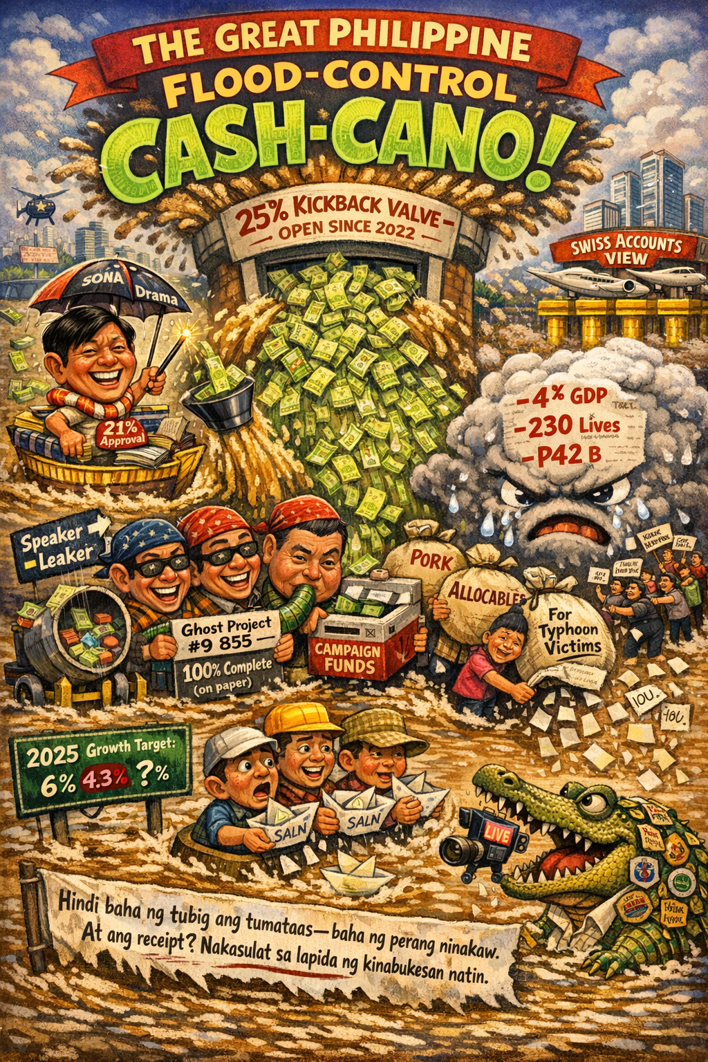 The Stolen Growth: A Nation’s Receipt for Billions Pilfered, Leaving Us Poorer, Angrier, and Still&nbsp;Flooded