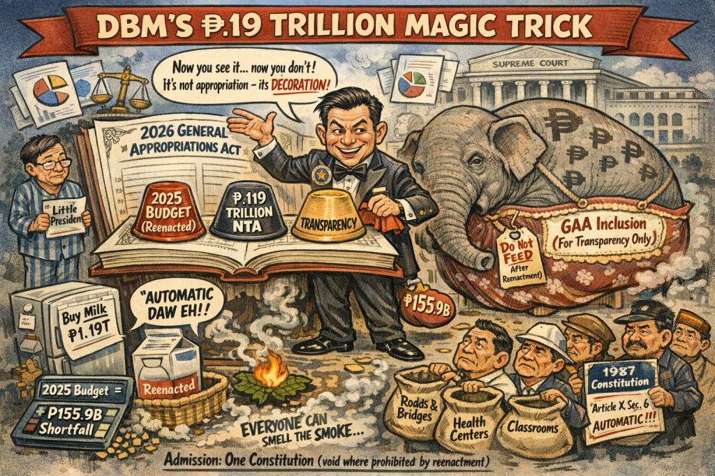 DBM’s ₱1.19 Trillion Magic Trick: “It’s Not in the Budget… It’s Just&nbsp;Visiting”