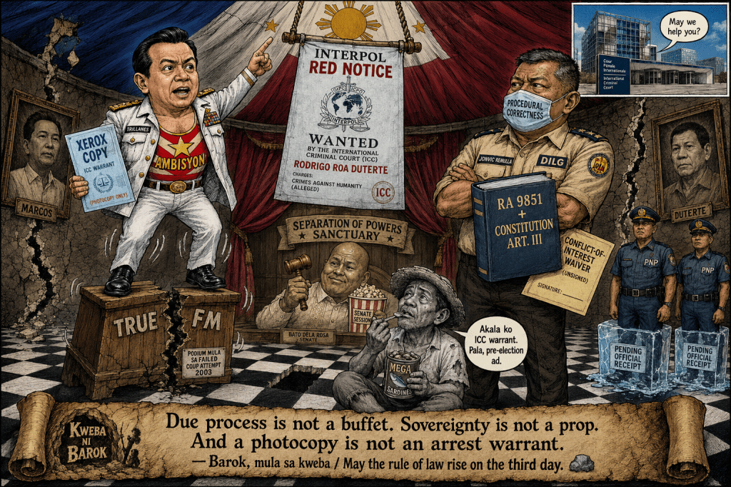 ICC Warrant Circus: Trillanes Plays Process Server While Remulla Guards&nbsp;Sovereignty