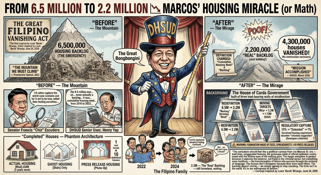 From 6.5 Million to 2.2 Million: Marcos’ Housing Miracle (or Math)