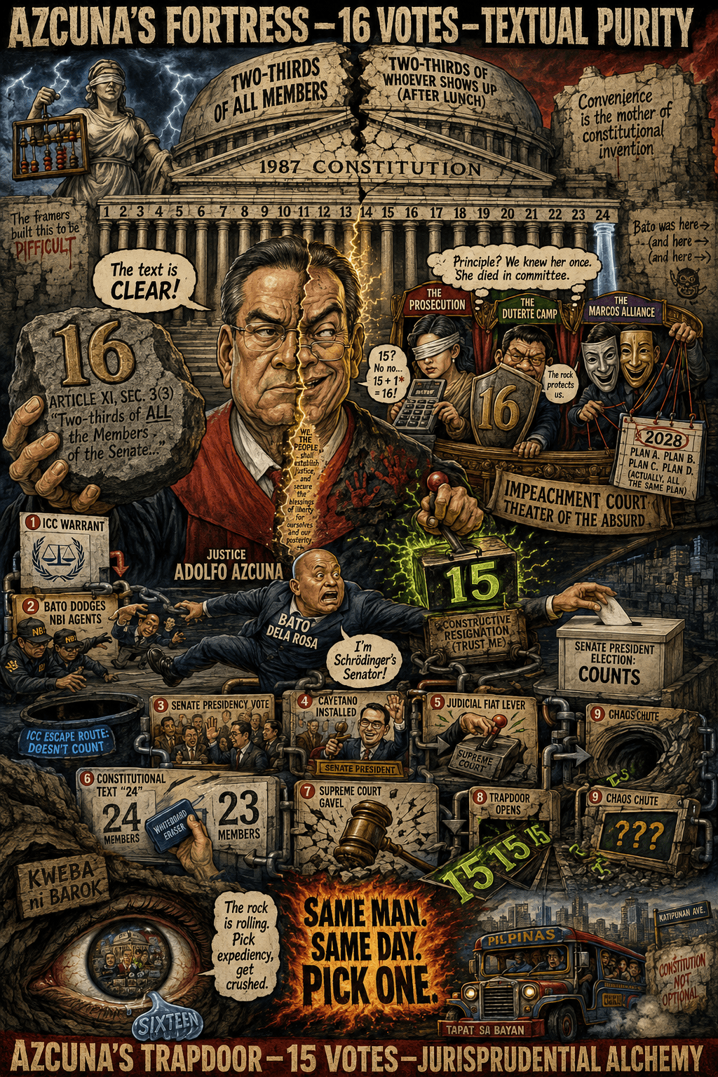 Azcuna’s 16-Vote Fortress or 15-Vote Trapdoor? The Fugitive Bomb&nbsp;Inside