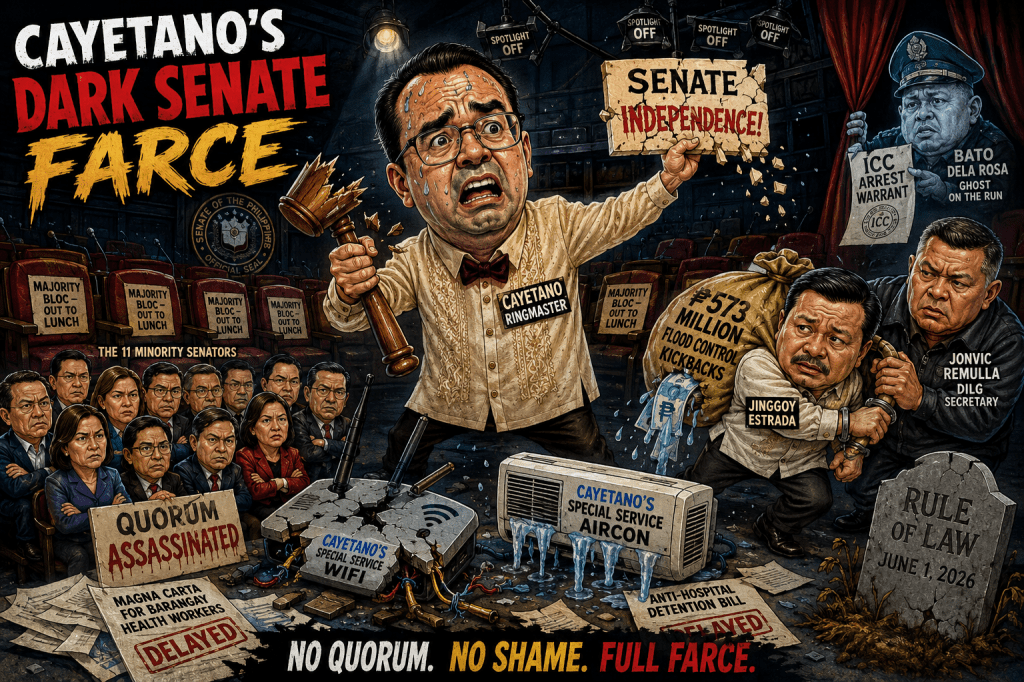 Jinggoy Arrested, Senate Goes Dark: Cayetano’s Hilarious Independence&nbsp;Farce