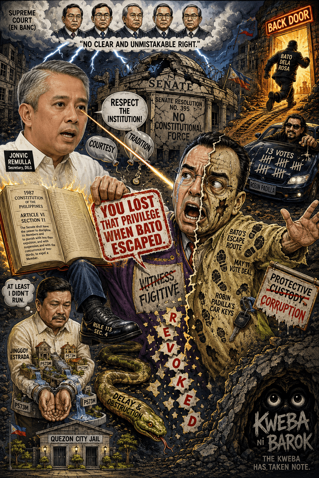 “You Lost That Privilege When Bato Escaped”: Remulla Humiliates Cayetano’s Senate Sanctuary Scam