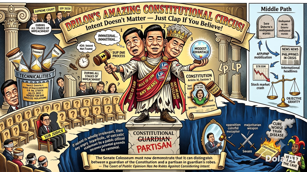 Intent Doesn’t Matter? Drilon’s Hilarious Impeachment Loophole for Sara
