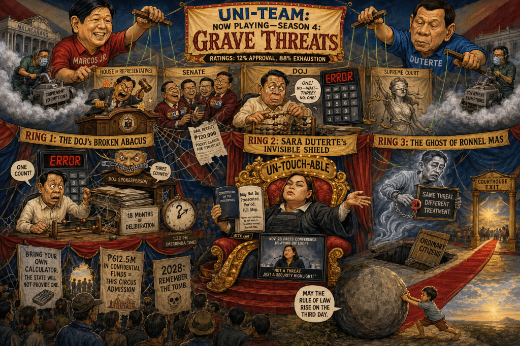One Count or Three? The DOJ Can’t Do Math, and Sara Duterte Can’t Be Prosecuted (Apparently)