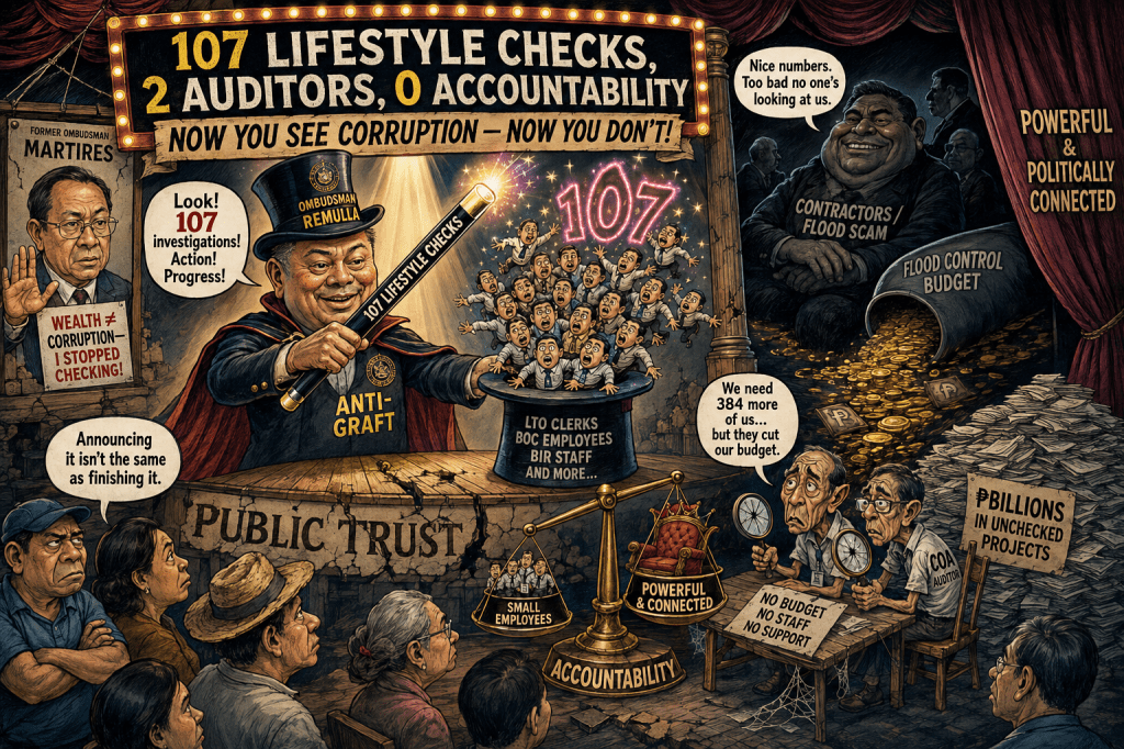 107 Lifestyle Checks, 2 Auditors, and 0 Accountability: The Ombudsman’s Magic Trick Explained