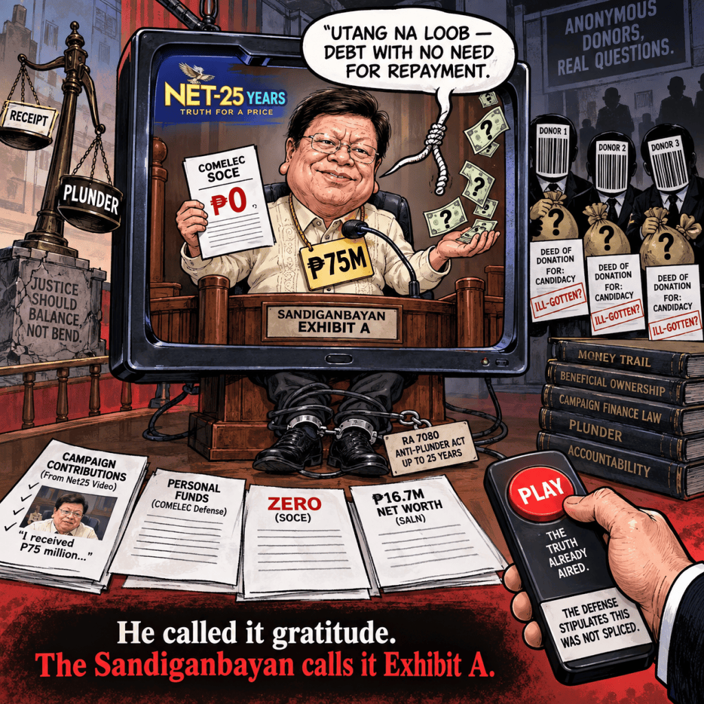 Utang na Loob, P75 Million: Marcoleta’s Own Words Might Be His Best Evidence—For the&nbsp;Prosecution