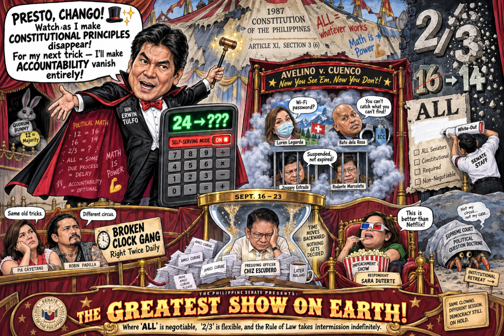 Erwin Tulfo’s Constitutional Magic Trick: Now You See 24 Senators, Now You&nbsp;Don’t