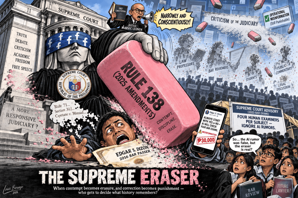 SC Erases Bar Passer’s 2016 Record Over One Facebook Post — Is This Contempt or Institutional Overkill?