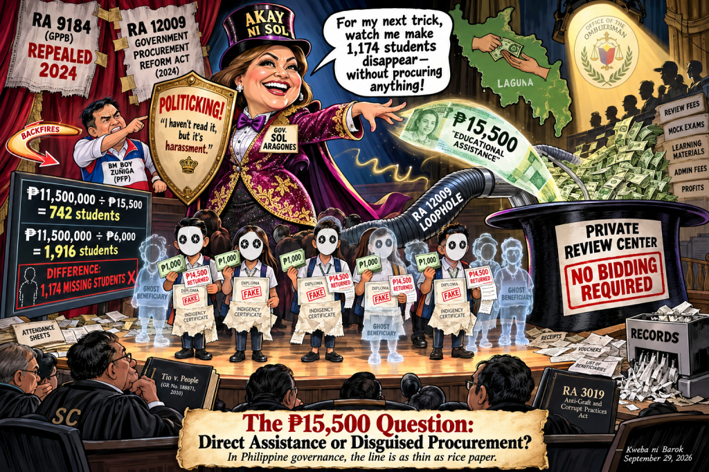 The ₱15,500 Question: Laguna’s Governor Sol Aragones and the Case of the Disappearing Review&nbsp;Class