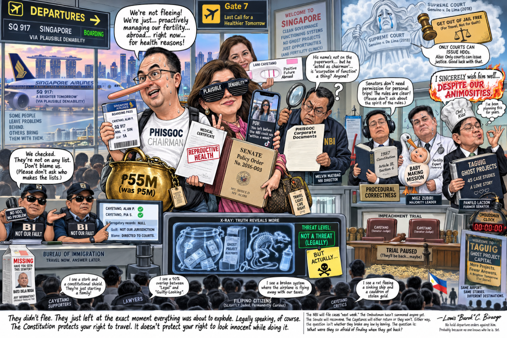 Fly Me to Singapore: The Cayetanos’ Guide to Leaving Before Charges&nbsp;Arrive