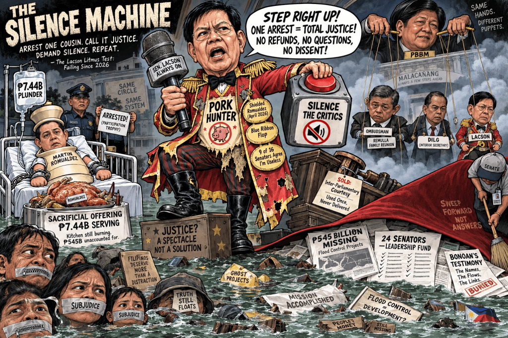 Lacson’s ‘Silence the Critics’ Gambit: How Arresting One Cousin Doesn’t Un-Steal ₱545&nbsp;Billion