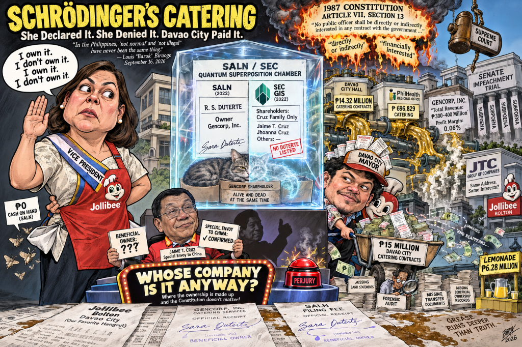 Gencorp, Graft, and Gaslighting: The Duterte Family’s ₱15M Catering&nbsp;Caper