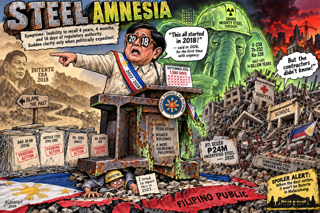 Bongbong’s Steel Amnesia: Blaming Duterte for a Crisis He’s Owned Since&nbsp;2022