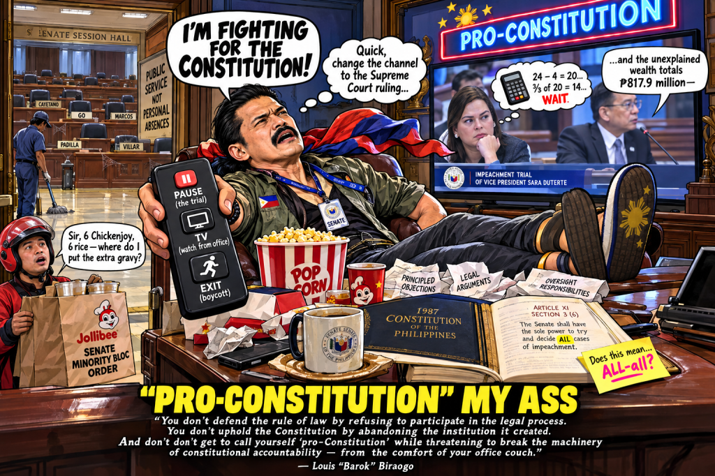 “Pro-Constitution” My Ass: Robin Padilla’s Impeachment Boycott Is Constitutional Theater of the Absurd