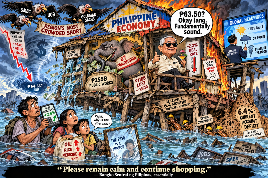 ₱63 to the Dollar: The Only Thing Falling Faster Than the Peso Is the Government’s Credibility