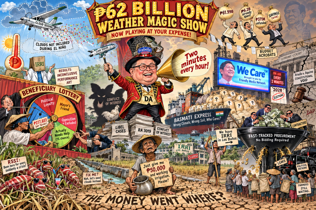 Cloud Seeding, Indian Seeds, and ₱62 Billion: The El Niño Plan That Does Everything Except&nbsp;Work