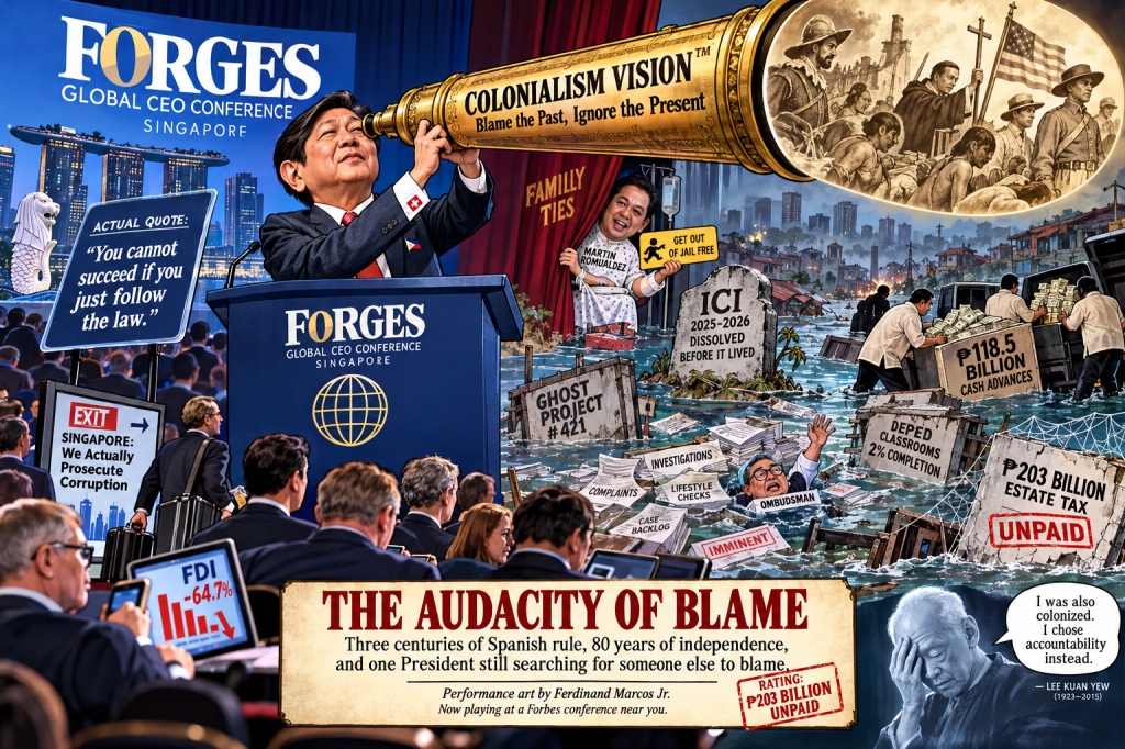 The Audacity of Blame: Marcos Tells Global Investors Corruption Is Colonialism’s Fault — Not His Administration’s