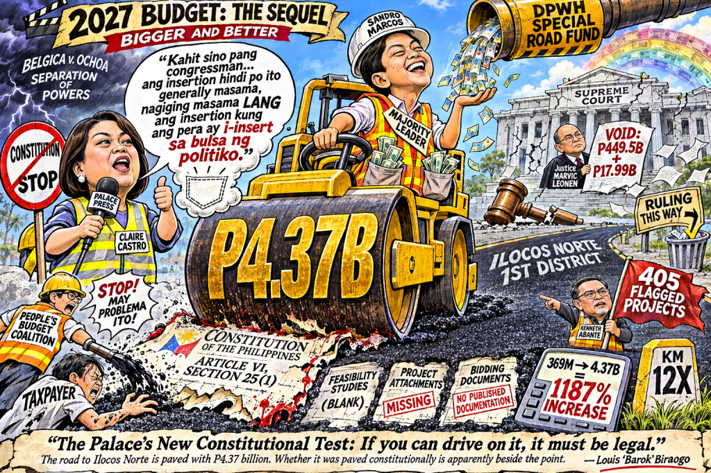 Pocket Change: Palace Says P4.37-B Insertions Are Fine Unless the Money Lands in Sandro’s&nbsp;Pockets