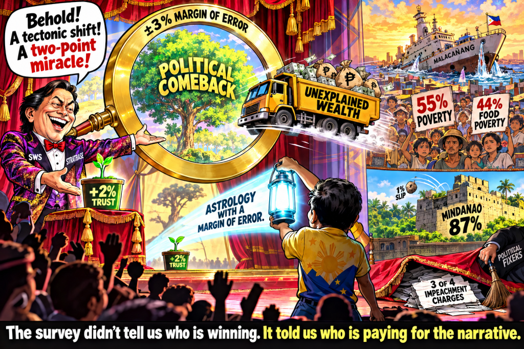 Marcos ‘Recovers’ by 2 Points, Duterte ‘Slips’ by 1—And Other Statistical Fairy Tales From the SWS-Stratbase&nbsp;Survey