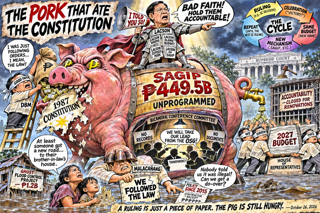 The Pork That Ate the Constitution: Lacson’s Holy War and Malacañang’s “We Followed the Law”&nbsp;Defense